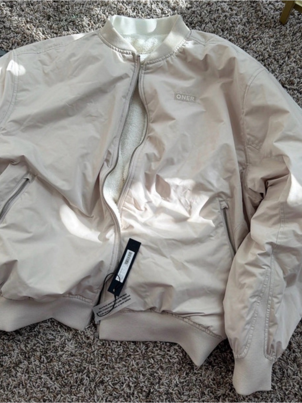 Oner Active Cream Bomber Jacket